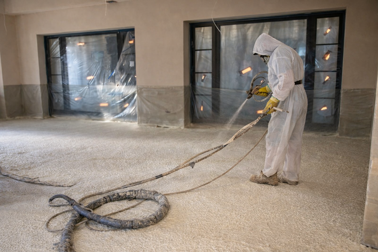 OCIEPLENIE POSADZKI PIANĄ PUR